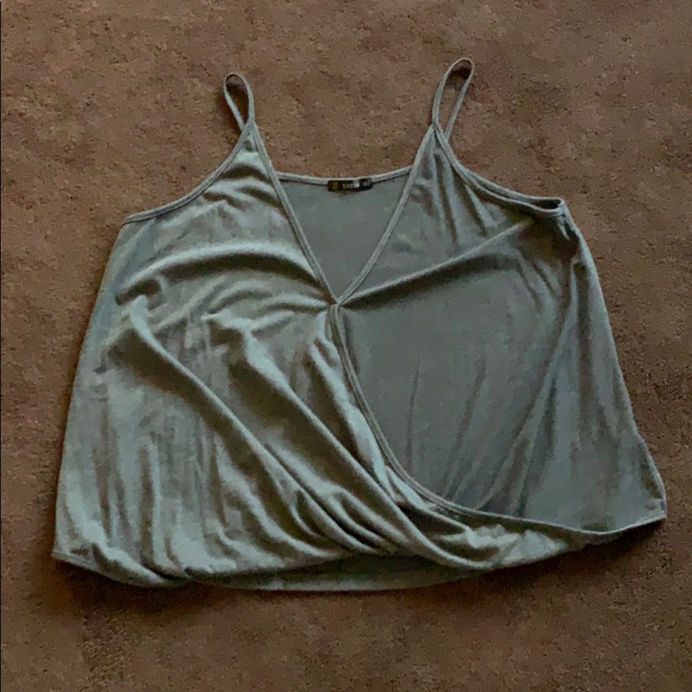 Grey Loose Flow Tank Top